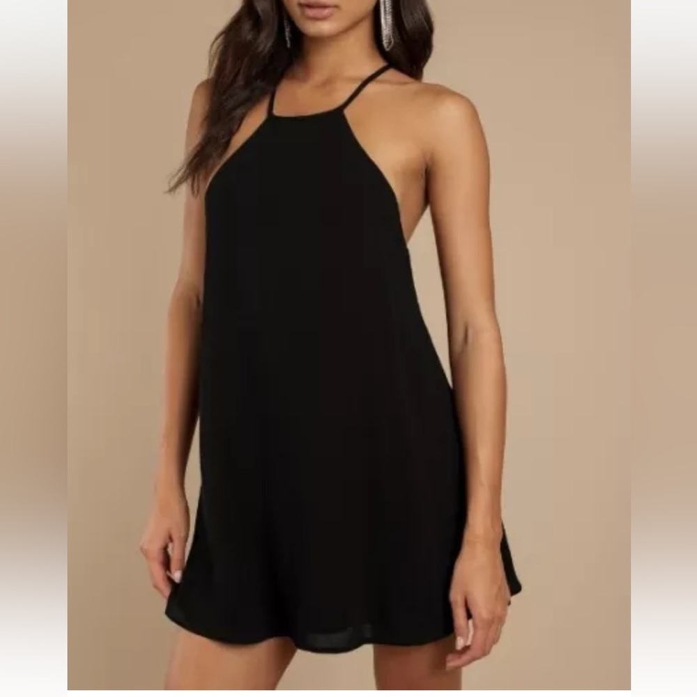 EUC Tobi Backless Black Mini Dress
